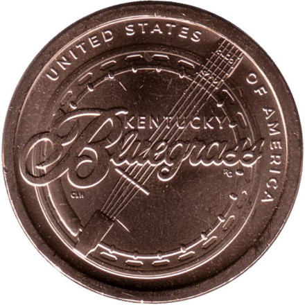 Монета 1 доллар. 2022 год (P), США. Блюграсс. Серия "Американские инновации".