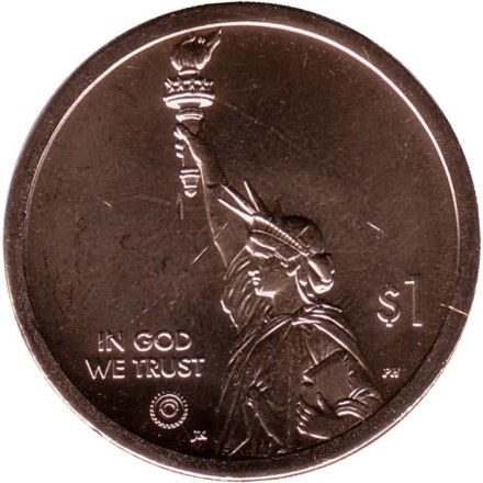 Монета 1 доллар. 2022 год (P), США. Блюграсс. Серия "Американские инновации".