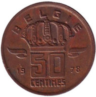Монета 50 сантимов. 1978 год, Бельгия. (Belgie) Монета 50 сантимов. 1978 год, Бельгия. (Belgie)