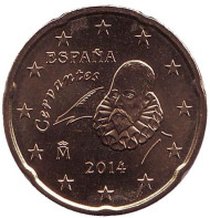 Монета 20 центов. 2014 год, Испания.