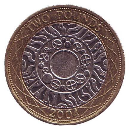 Монета 2 фунта. 2004 год, Великобритания.
