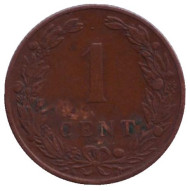 Монета 1 цент. 1905 год, Нидерланды. Монета 1 цент. 1905 год, Нидерланды.