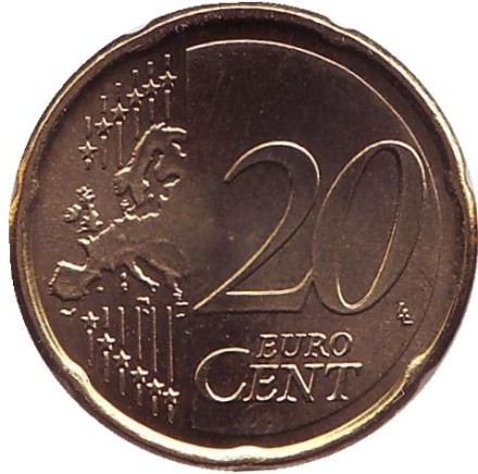 Монета 20 центов, 2009 год, Словакия. Монета 20 центов, 2009 год, Словакия.