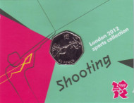 Монета 50 пенсов. 2011 год, Великобритания. Стрельба. Летние Олимпийские игры 2012 года в Лондоне. В блистере. Монета 50 пенсов. 2011 год, Великобритания. Стрельба. Летние Олимпийские игры 2012 года в Лондоне. В блистере.