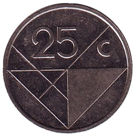 Монета 25 центов. 2005 год, Аруба.