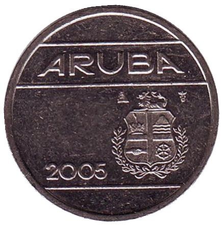 Монета 25 центов. 2005 год, Аруба. Монета 25 центов. 2005 год, Аруба.