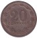 Монета 20 сентаво. 1924 год, Аргентина. Монета 20 сентаво. 1924 год, Аргентина.