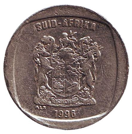 Монета 1 ранд. 1996 год, ЮАР. Газель.