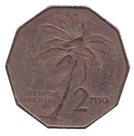 Монета 2 песо. 1983 год, Филиппины. Пальма.