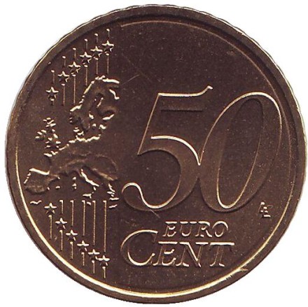 Монета 50 центов. 2008 год, Австрия. Монета 50 центов. 2008 год, Австрия.