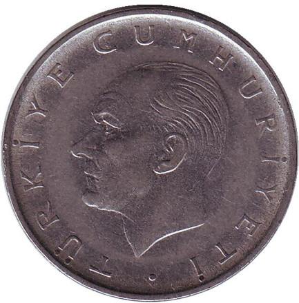 Монета 1 лира. 1969 год, Турция.