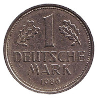 Монета 1 марка. 1986 год (F), ФРГ. Монета 1 марка. 1986 год (F), ФРГ.