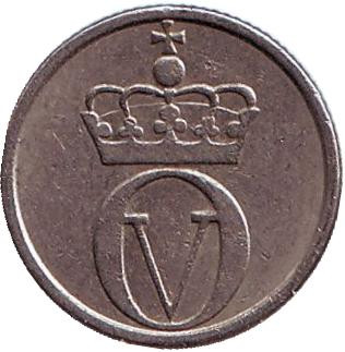 Монета 10 эре. 1965 год, Норвегия. Пчела. Монета 10 эре. 1965 год, Норвегия. Пчела.