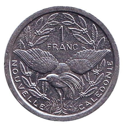 Монета 1 франк. 2000 год, Новая Каледония. Птица кагу.