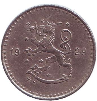 Монета 25 пенни. 1929 год, Финляндия. Редкая! Монета 25 пенни. 1929 год, Финляндия. Редкая!