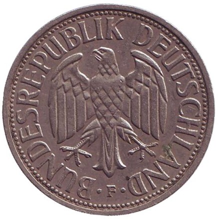 Монета 2 марки. 1951 год (F), ФРГ. Монета 2 марки. 1951 год (F), ФРГ.