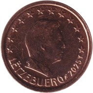 Монета 1 цент. 2025 год, Люксембург. Монета 1 цент. 2025 год, Люксембург.