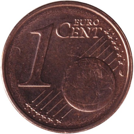 Монета 1 цент. 2025 год, Люксембург. Монета 1 цент. 2025 год, Люксембург.