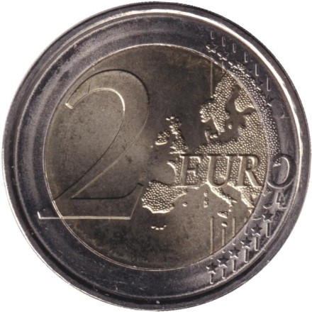 Монета 2 евро. 2025 год (J), Германия. 35 лет объединению Германии.