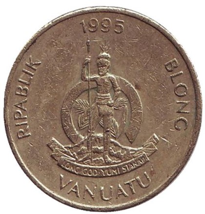 Монета 100 вату. 1995 год, Вануату. Сельскохозяйственные растения.