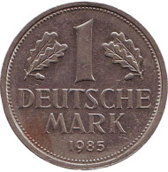 Монета 1 марка. 1985 год (F), ФРГ. Монета 1 марка. 1985 год (F), ФРГ.