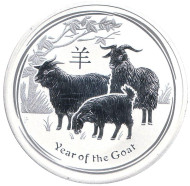 Монета 1 доллар. 2015 год, Австралия. Год козы. Монета 1 доллар. 2015 год, Австралия. Год козы.