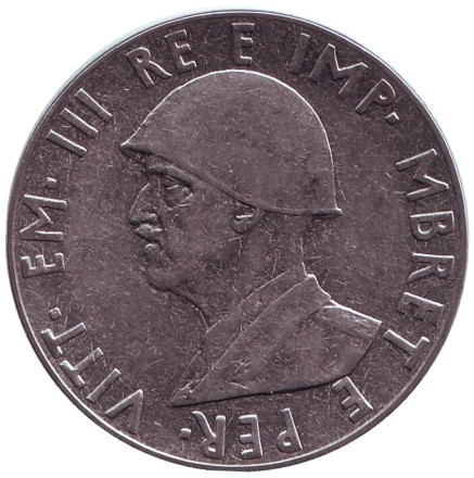 Монета 2 лека. 1939 год, Албания. Магнитная.