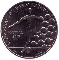 Чемпионат мира по футболу 2018 в  России. Монета 2,5 евро. 2018 год, Португалия.