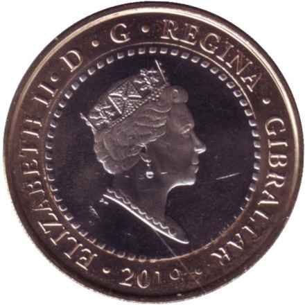 Монета 2 фунта. 2019 год, Гибралтар. Велоспорт. Островные игры. Монета 2 фунта. 2019 год, Гибралтар. Велоспорт. Островные игры.