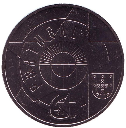 Монета 5 евро. 2017 год, Португалия. Век стекла и железа. Монета 5 евро. 2017 год, Португалия. Век стекла и железа.