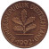 Монета 10 пфеннигов. 1992 год (G), ФРГ. Дубовые листья. Монета 10 пфеннигов. 1992 год (G), ФРГ. Дубовые листья.