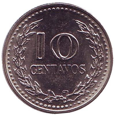 Монета 10 сентаво. 1977 год, Колумбия. UNC.