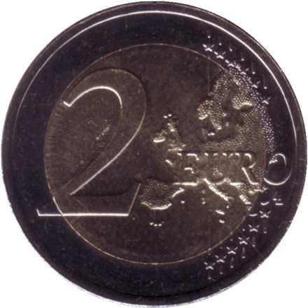 Монета 2 евро. 2021 год, Эстония. Финно-угорские народы. Монета 2 евро. 2021 год, Эстония. Финно-угорские народы.