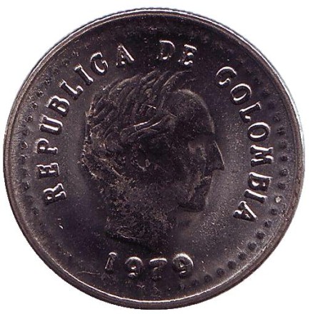 Монета 20 сентаво. 1979 год, Колумбия. UNC. Монета 20 сентаво. 1979 год, Колумбия. UNC.