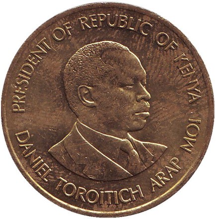 Монета 10 центов. 1991 год, Кения.
