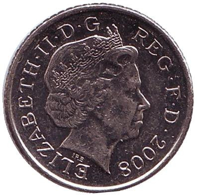 Монета 5 пенсов. 2008 год, Великобритания. Новый тип. Монета 5 пенсов. 2008 год, Великобритания. Новый тип.