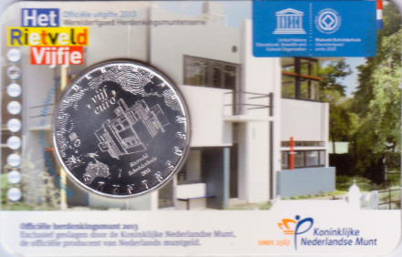Монета 5 евро. 2013 год, Нидерланды. Дом Шредер.