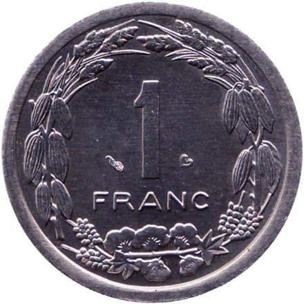 Монета 1 франк. 2003 год, Центральные Африканские Штаты. Африканские антилопы. Монета 1 франк. 2003 год, Центральные Африканские Штаты. Африканские антилопы.