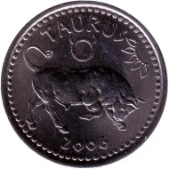 Монета 10 шиллингов. 2006 год, Сомалиленд. Серия "Знаки зодиака". Телец. Монета 10 шиллингов. 2006 год, Сомалиленд. Серия "Знаки зодиака". Телец.