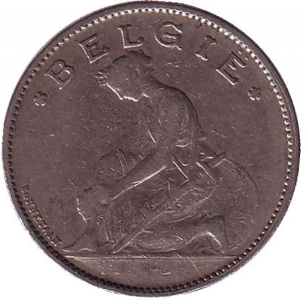 Монета 1 франк. 1922 год, Бельгия. (Belgie) Монета 1 франк. 1922 год, Бельгия. (Belgie)