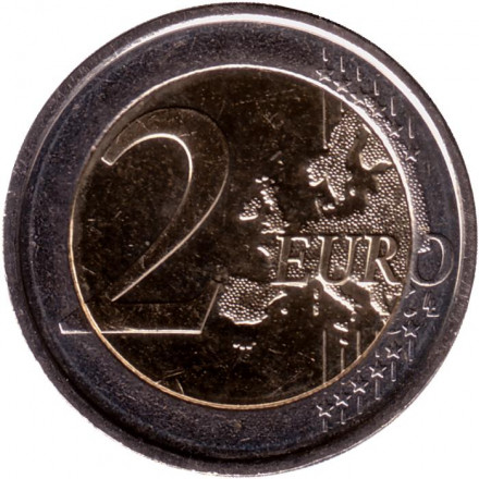 Монета 2 евро. 2022 год, Ирландия. 35 лет программе Эразмус.