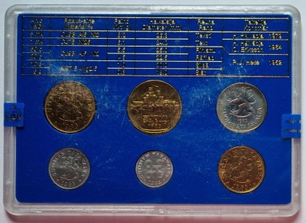 Набор монет Финляндии (6 шт), 1983 год, Финляндия. (в банковской упаковке). Вар II, Отметка - N.