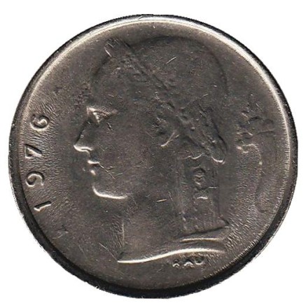 Монета 1 франк. 1976 год, Бельгия. (Belgie) Монета 1 франк. 1976 год, Бельгия. (Belgie)