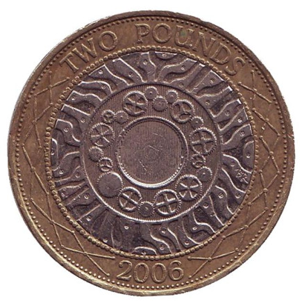 Монета 2 фунта. 2006 год, Великобритания.