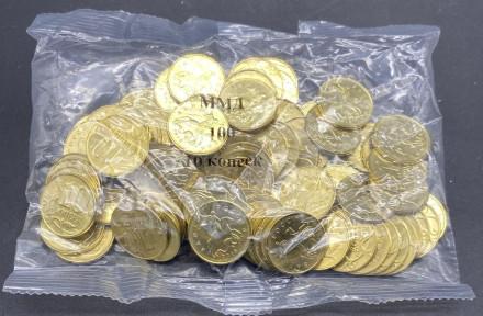 Монета 10 копеек (мешок 2000 штук). 2015 год (ММД), Россия. UNC.