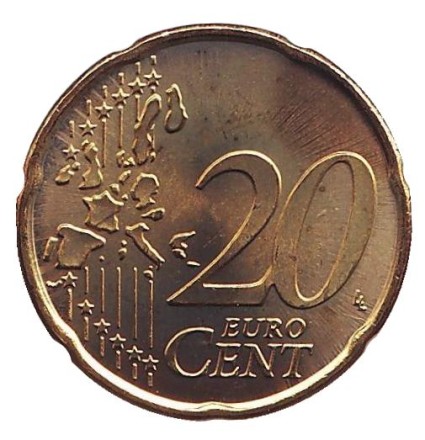 Монета 20 центов. 2006 год, Португалия. Монета 20 центов. 2006 год, Португалия.