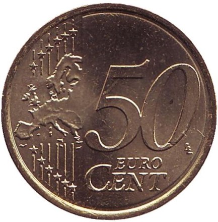 Монета 50 центов, 2009 год, Словакия.