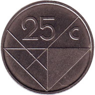 Монета 25 центов. 2006 год, Аруба. Монета 25 центов. 2006 год, Аруба.