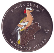 Монета 1 песо, 2001 год, Куба. Дятел (Pajaro Carpentero), фауна Кубы. Монета 1 песо, 2001 год, Куба. Дятел (Pajaro Carpentero), фауна Кубы.