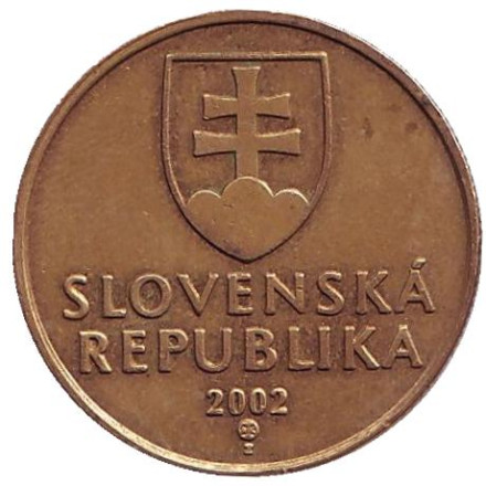 Монета 1 крона. 2002 год, Словакия. Мадонна с младенцем.